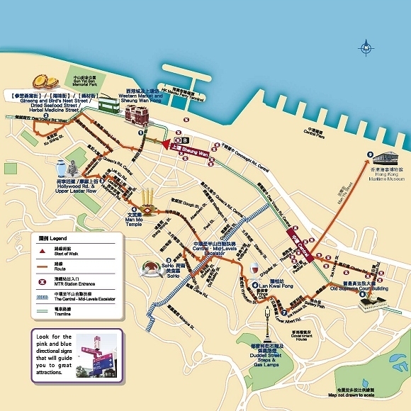 Hongkong Wanderroute & Rundgang: Central und Sheung Wan Hongkong Wanderroute & Rundgang: Central und Sheung Wan