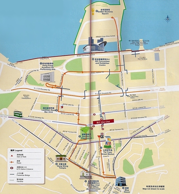 Hongkong Wanderroute & Rundgang: Wan Chai Hongkong Wanderroute & Rundgang: Wan Chai