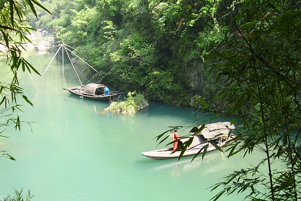 Longjinxi-Bach im Landschafttsgebiet Sanxia Renjia