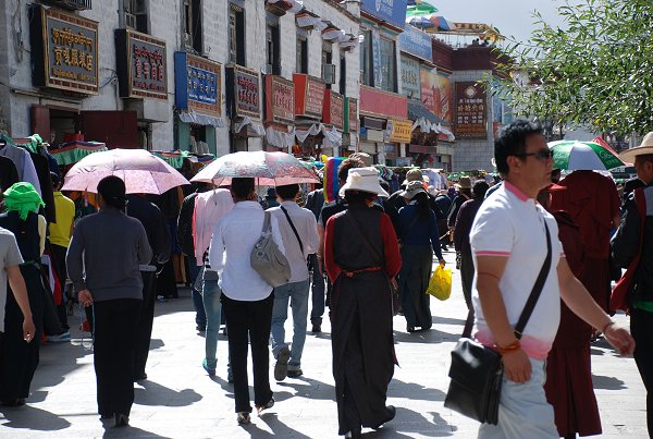Pilgerweg Barkhor Straße in Lhasa