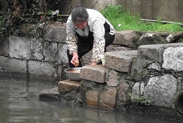 Wasserdorf Fengjing bei Shanghai
