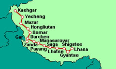 Von Lhasa nach Kashgar durch Westtibet entlang der hchsten Strae der Welt